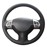 Top 10 Best Mitsubishi Customized Reviews & Comparison 8 MEWANT Customized Black Microfiber Leather Car Steering Wheel Cover for Mitsubishi Lancer X 10 2007-2015 Outlander 2006-2013 ASX 2010-2013 Colt 2008-2012 Pajero Sport 2008-2016 for Citroen C-Crosser 2