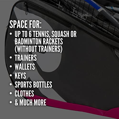 image for Raquex Racket Bag - for Tennis, Squash & Badminton Racquets. Holds up 