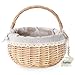 Easter Baskets for Kids, Personalized Wicker Easter Basket Empty with Handle, Basket Tags, Woven Rope Egg Easter Baskets for Boys Girls Babies Toddler Infant, Easter Basket Gifts for Boy, 2 Pcs