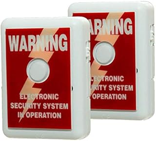 Defender Window Alert Vibration Alarm - Smashed Glass Alarm - Window Alarm - Vibration Shock Glass Siren - Theft Deterrent Alarm Warning Chime With Sticker - 110dBs - Detect Forced Entry - 2 Pack