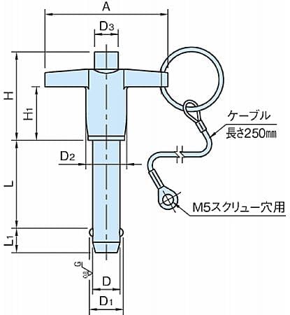 イマオコーポレーション 差し込みピン ボールロックT型ピン BJ773-SUS BJ773-06025-SUS