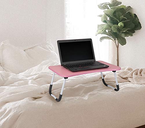 Mind Reader Woodland Collection, Portable Laptop Desk/Breakfast Table, Collapsible, Portable, Folding Legs, Pink #TOP2