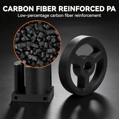 Image of TINMORRY PA6-CF 3D Printer Filament 1.75mm, Carbon Fiber Reinforced PA6 Filament, High Strength & Stiffness Engineering Filament, Fit Most Enclosed FDM 3D Printers, 1 KG 1 Spool, Black