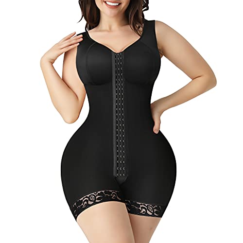 Shapewear for Tummy Control Body Shaper Seamless Butt Lifter High Waist Plus Size Bodysuits Black XL