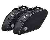 Material: 100% Polyamid HARLEY-DAVIDSON Motorrad Satteltasche - Travel-Paks Sport Glide - Motorradtasche Wasserdicht mit Tragegriffen - Reisetasche Zubehör mit Bar & Shiel d Logo