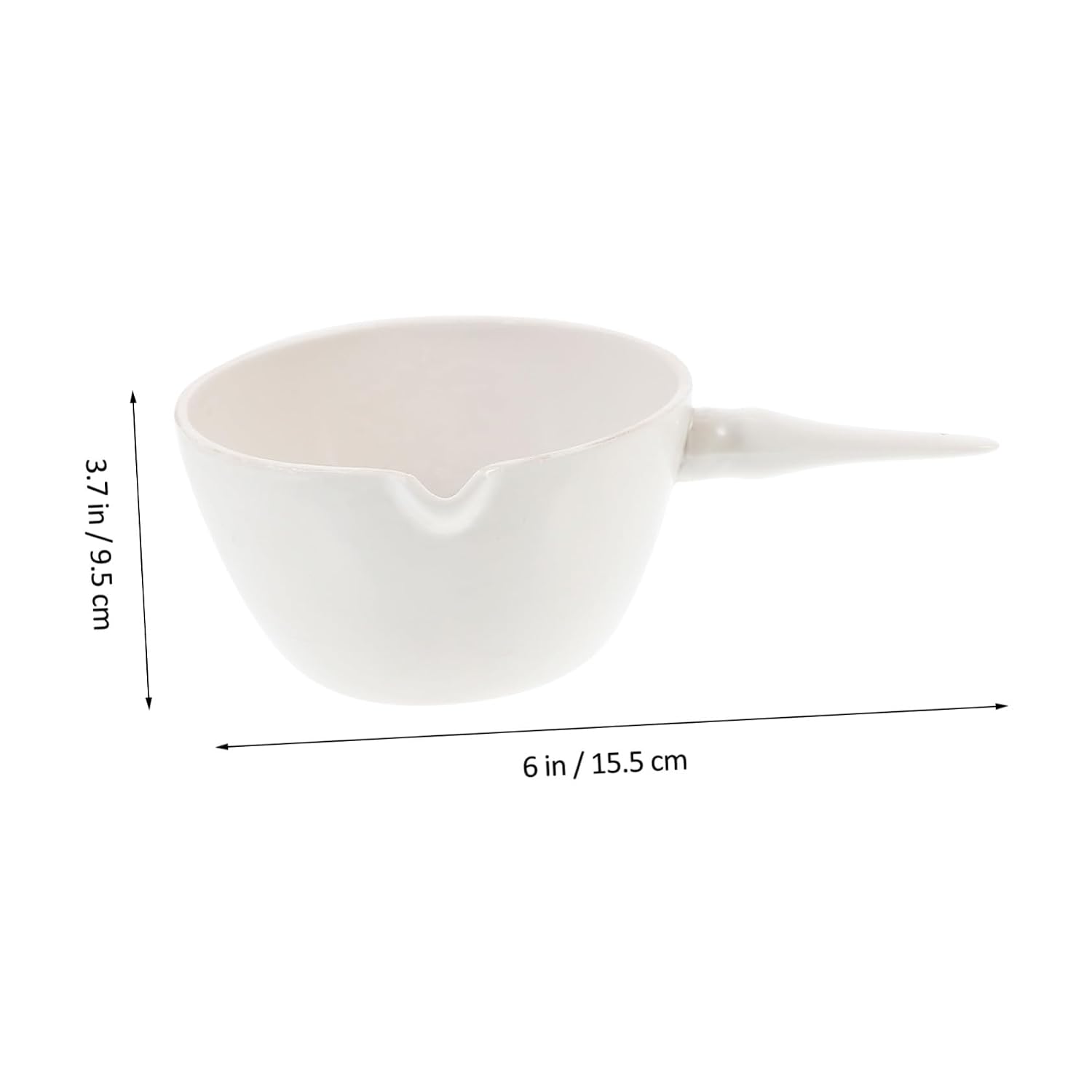 Porcelain Evaporating Basin with Handle Heat-Resistant Laboratory Evaporating Dish for Liquid Evaporation and Concentration School and Home Use Flat Bottom Bowl with Spout for