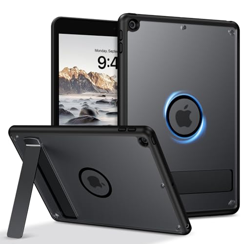 Telaso for iPad 6th/5th Generation 9.7 Inch 2018/2017 Magnetic Case with Invisible Portrait/Landscape Stand Translucent Matte Back Soft TPU Bumper Protective Cover Apple iPad 9.7' 6th/5th Gen, Black