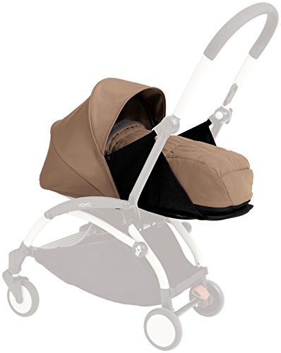 Image of BABYZEN YOYO 0+ Newborn Pack, Taupe - Includes Mattress, Canopy, Head Support & Foot Cover - Requires YOYO2 Frame (Sold Separately)