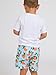 RUGGEDBUTTS Boys UPF50+ Sun Protection Fruits & Florals Swim Trunks - Blue Orange You The Sweetest, 3T
