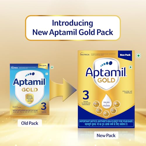 Image of Aptamil Gold Follow Up Infant Formula Milk Powder for Babies - Stage 3 ( 12 month onwards ) - 400gm - BIB Pack