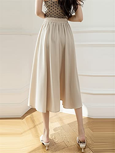Jupe trapèze taille haute pour affiner la silhouette en noir uni taille 36 - 7
