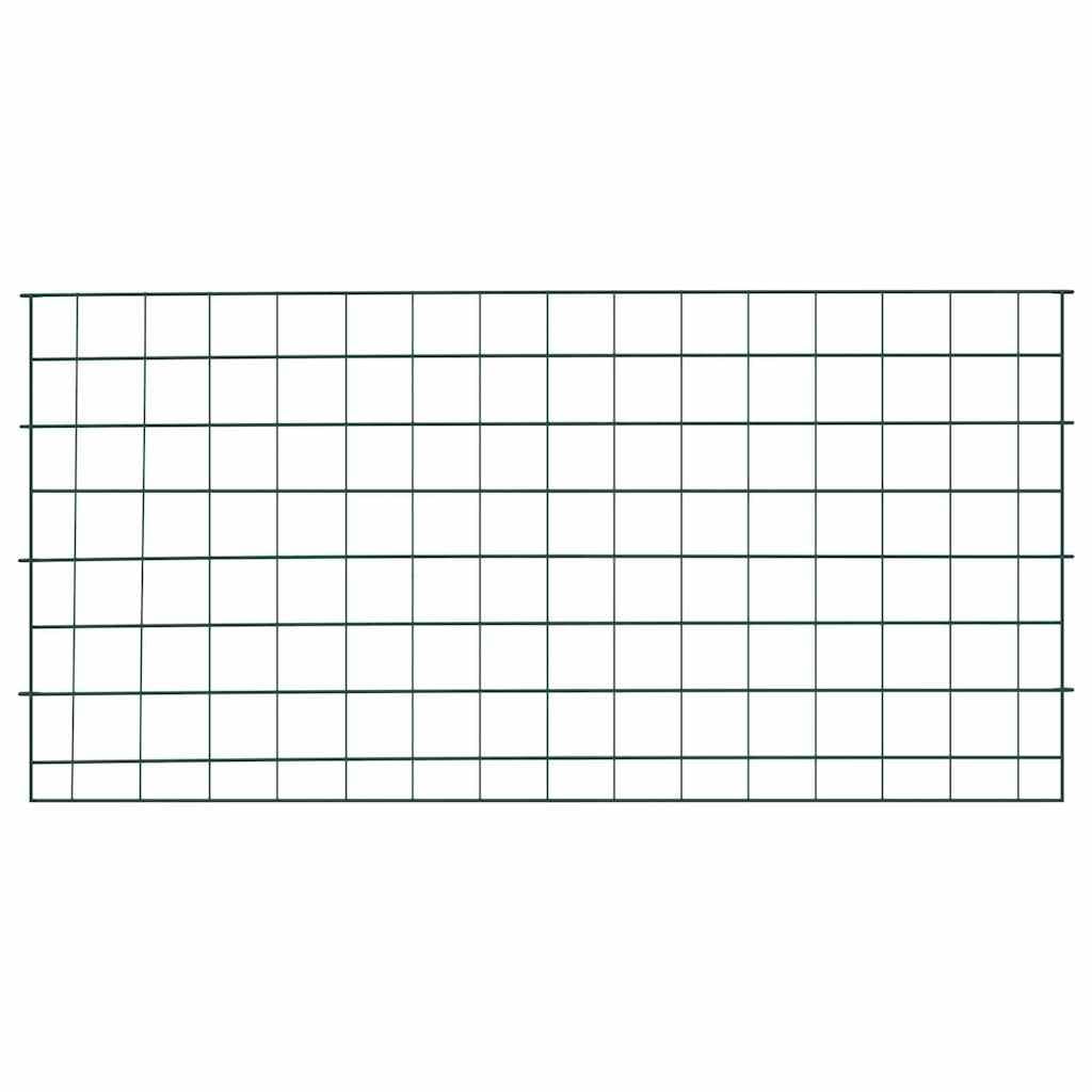 Set di 5 recinzioni per stagno, verde, 100 x 50 cm, in acciaio resistente alle intemperie, design moderno, durevole e stabile, per giardino, terrazza e balcone, per una bella delimitazione