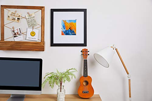 Kiera Grace Matted Classic Langford Picture Frame, 14" X 14", Black #TOP6