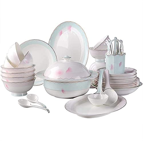 GUHPZA Plato De Cena De Lujo para Fiestas O Cenas, Juego De Vajilla De 40 Piezas para 8 Mesas De Comedor Más del 45% De Descuento En Comidas Y Cenas