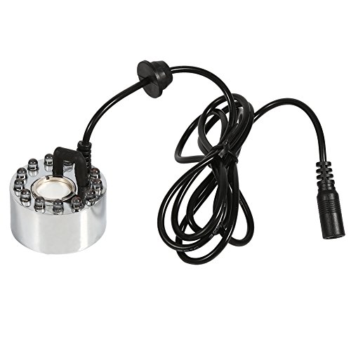 Brumisateur de Fête D'Halloween, Brumisateur à Ultrasons à Changement de Couleur 24V, Fontaine D'eau, Atomiseur D'étang, Humidificateur D'air 12 LED(adaptateur (norme européenne))