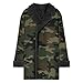 Meaudiwes Fashion Warm Overcoat Double Breasted Trench Coat Lightweight Jacket Windbreaker Army Military Camouflage Vietnam Tiger Stripe Camo