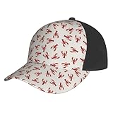 Gorra de béisbol para mujer y hombre, con langosta, ajustable, gorra de béisbol, gorra de camionero, gorra para mujer y hombre, color negro