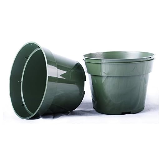 Azalea 40 New 10 Inch Plastic Nursery Pots ~ Pots are 10 Inch Round at The Top and 7.3 Inch Deep. Color Green