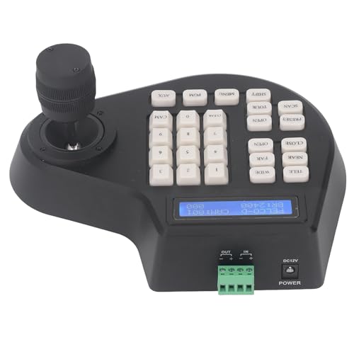 Controlador de Teclado PTZ Analógico, Teclado de Control 2D PTZ, Teclado de Control de Cabezal de Bola Coaxial Analógico, PTZ (Enchufe Europeo 100-240 V)
