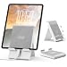 Tablet Stand Adjustable, SAIJI Desktop Phone Stand Holder Dock, Foldable Portable Stand Compatible with Tablet Such as iPad Pro 11, Air Mini, Kindle, E-Reader - Gray