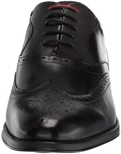 STACY ADAMS Mens Hendrick Wingtip Oxford, Cognac, 9.5 Wide | Image 1