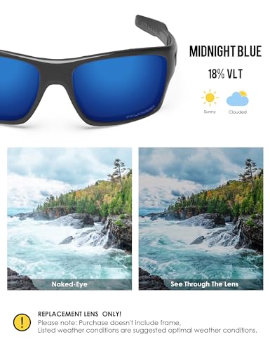 Image of BLAZERBUCK Anti-salt Polarized Replacement Lenses for Oakley Turbine OO9263 Sunglass