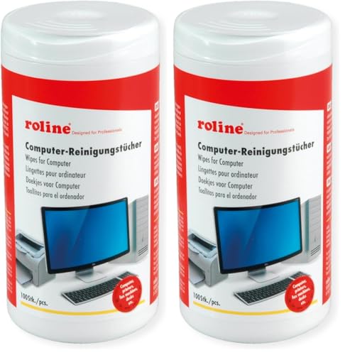 ROLINE Lingettes de nettoyage universelles, 100 pièces (Lot de 2)
