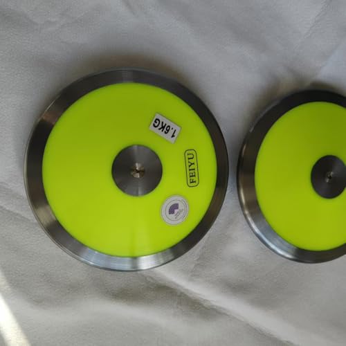 FEIYU Discus 73% Rim Weight with WA(IAAF) Certified- Medium Spin Discus Throw for Outdoor Sports Track & Field Discuses 1.6KG High School and Colleges Competition