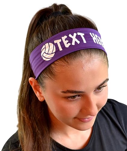 Volleyball Headband Personalized with Your Custom Name and Number with NO Slip Silicone Grip2