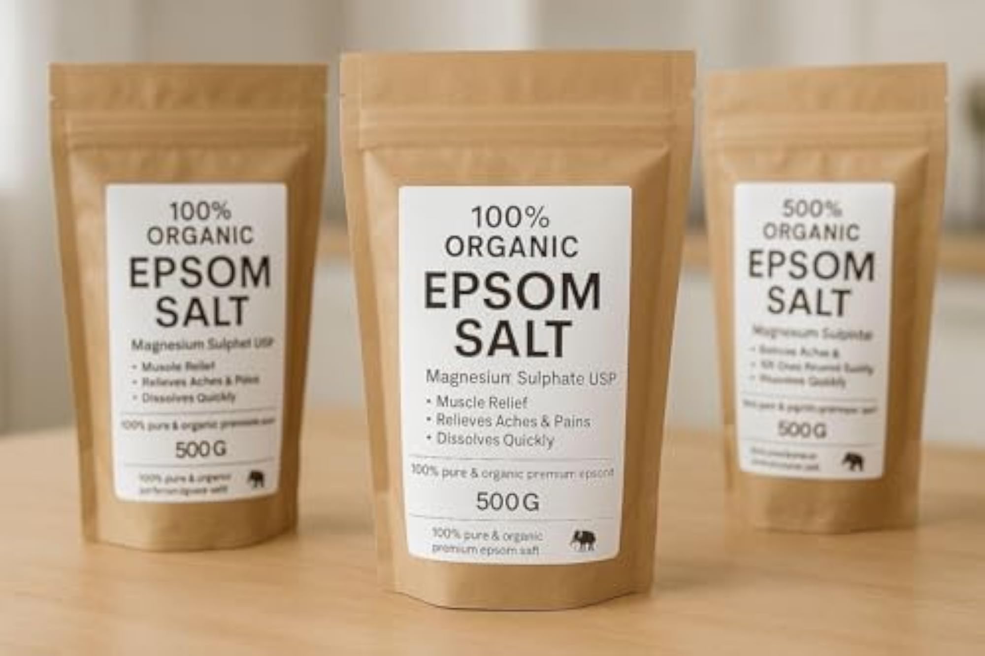 100% Organic Epsom Salt, 500g