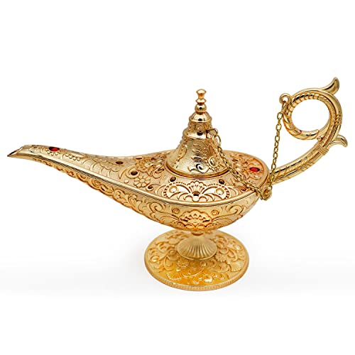 Hsiwto Aladdin Magic Genie Light - Gold Lamp for Home Wedding Table Decoration Costume Props & Gift for Party/Halloween/Birthday
