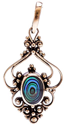 Windalf Anhänger SALIA h: 3.1 cm Mittelalter Schmuck Abalone Muschel Edle Bronze Cover