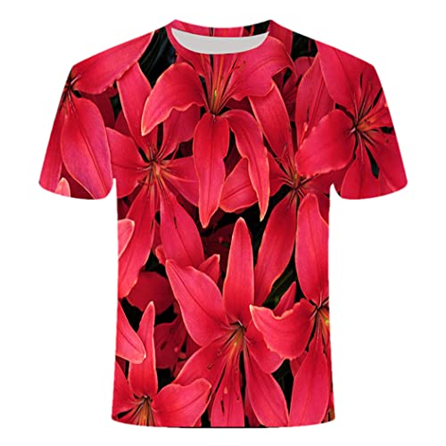 T-shirt d'été à fleurs 3D Haitpant pour vos vacances en famille