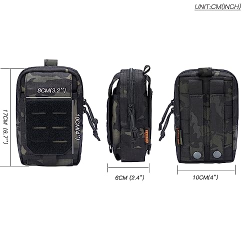 EXCELLENT ELITE SPANKER Tactical Molle Pouch Molle Phone Pouch EDC Utility Belt Pouch Phone Holder Bag For Sports Fishing Camping(MCB) - Image 2