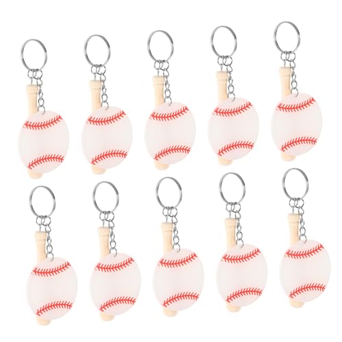 Porte-clés de baseball créatif avec charme en acrylique - Lot de 4 ensembles sportifs