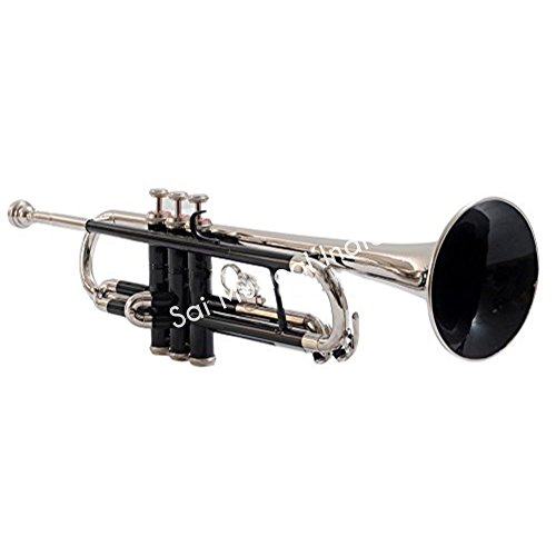Queen Brass E Musicals B Flat Trumpet Black Lacquered With Free Hard Case + Mouth Piece #TOP12