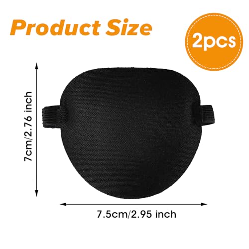 Tyqour 2 Stück Augenklappe Medizinisch, Verstellbare Piraten Augenklappe Pirat Eye Patches, 3D Medizinische Augenklappen Medical Eyepatch für Erwachsene Kinder Linke Oder Rechte Augen