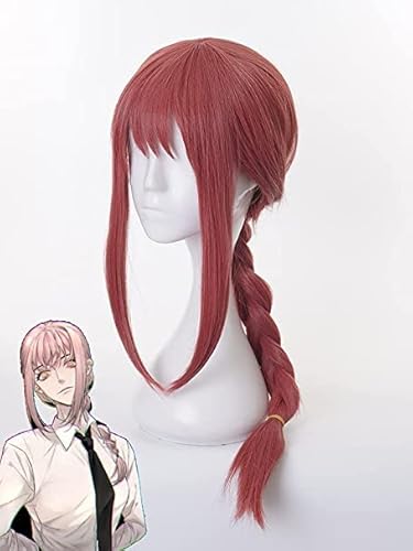 LeMarnia Anime Perücke Makima Cosplay Perücke Lange Geflochtene Halloween Party Kostümperücke