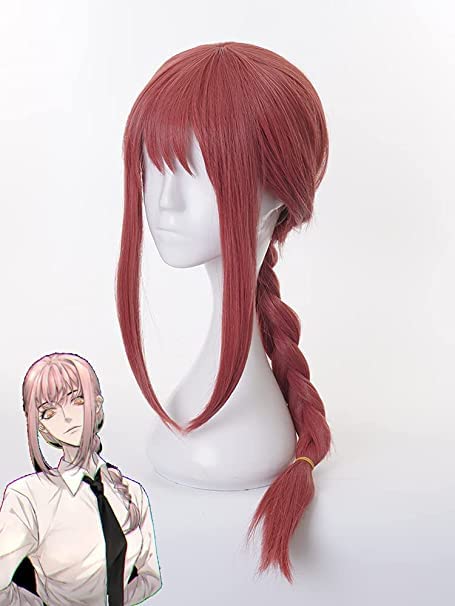 Anime Perücke Makima Cosplay Perücke Lange Geflochtene Halloween Party Kostümperücke