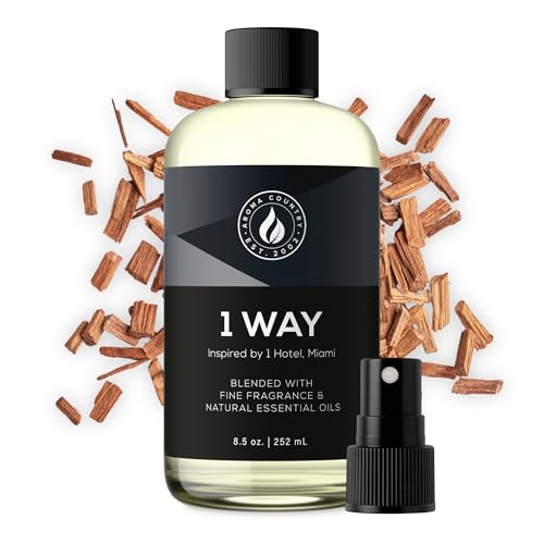 Aroma Country 1 Way Diffuser Oil - Luxury Hotel Santal Fragrance Oil for Diffuser Refill, Sandalwood Home Aroma Diffusers & Room Spray - My Way Premium Aromatherapy Oils & Home Scent (8.5 Fl Oz)