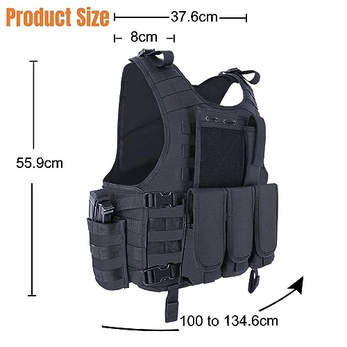 Chaleco táctico Molle ajustable para evitar dolores de espalda en paintball 2