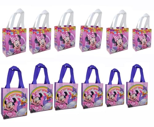 Minnie Mouse lot de 12 emballages cadeaux écologiques réutilisables en textile non tissé