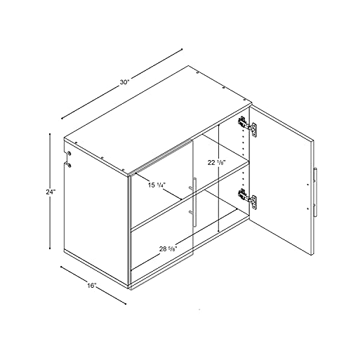 Prepac Hangups Upper Storage Cabinet, 36", Black & Elite 16" Narrow Cabinet, 16" W X 65" H X 16" D, Black #TOP3