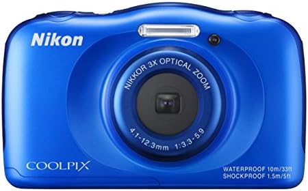 Nikon COOLPIX S33 Waterproof Digital Camera (Blue) (Discontinued by Manufacturer)