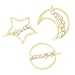 Produktbild Matty-LZ Elegant Haarnadeln Set Haarclips minimalistisch Dainty Haarspangen für Damen, Gold Haarschmuck mit Perlen, Metall Haarklammern Haar Pin Spangen (B-3er Set)