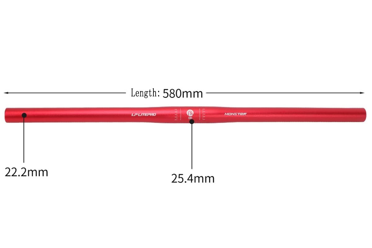 Manubrio Piatto MTB 25,4 X 580 Mm – Alluminio Per Mountain Bike, Barra Dritta | Cina