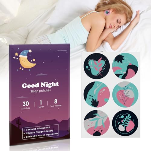 MENNYO Parches para dormir,30 Parche de Ayuda para Dormir,Parches para el Sueño Profundo para Adultos,Parche de Ayuda para Dormir Para hombres, mujeres y niños (Púrpura)