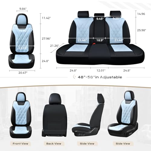 Image of Coverado Car Seat Covers, Front Covers for Cars, Car Seat Cover Front Seats, Car Seat Protector Waterproof, Leather Car Seat Cushion, Universal Interior Covers Seat Protectors for Most Cars Purple