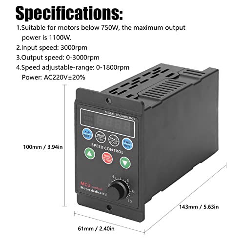 Convertisseur de fréquence monophasé triphasé T13 750W variateur de vitesse moteur - 5