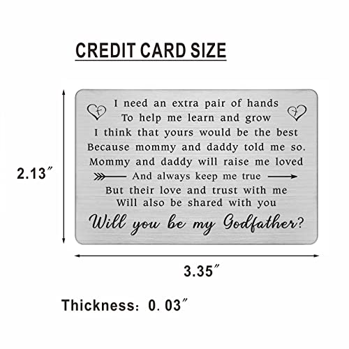 Resdink Godfather Gift Idea: Unique Wallet Card, Includes Appreciated Message, Perfect for Baptism, Christening, Birthday, Thank You, Proposal, Valentine's Day, Father's Day3